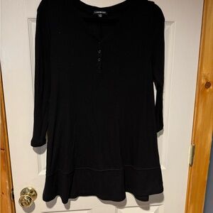 Lane Bryant Black Button-Front Tunic